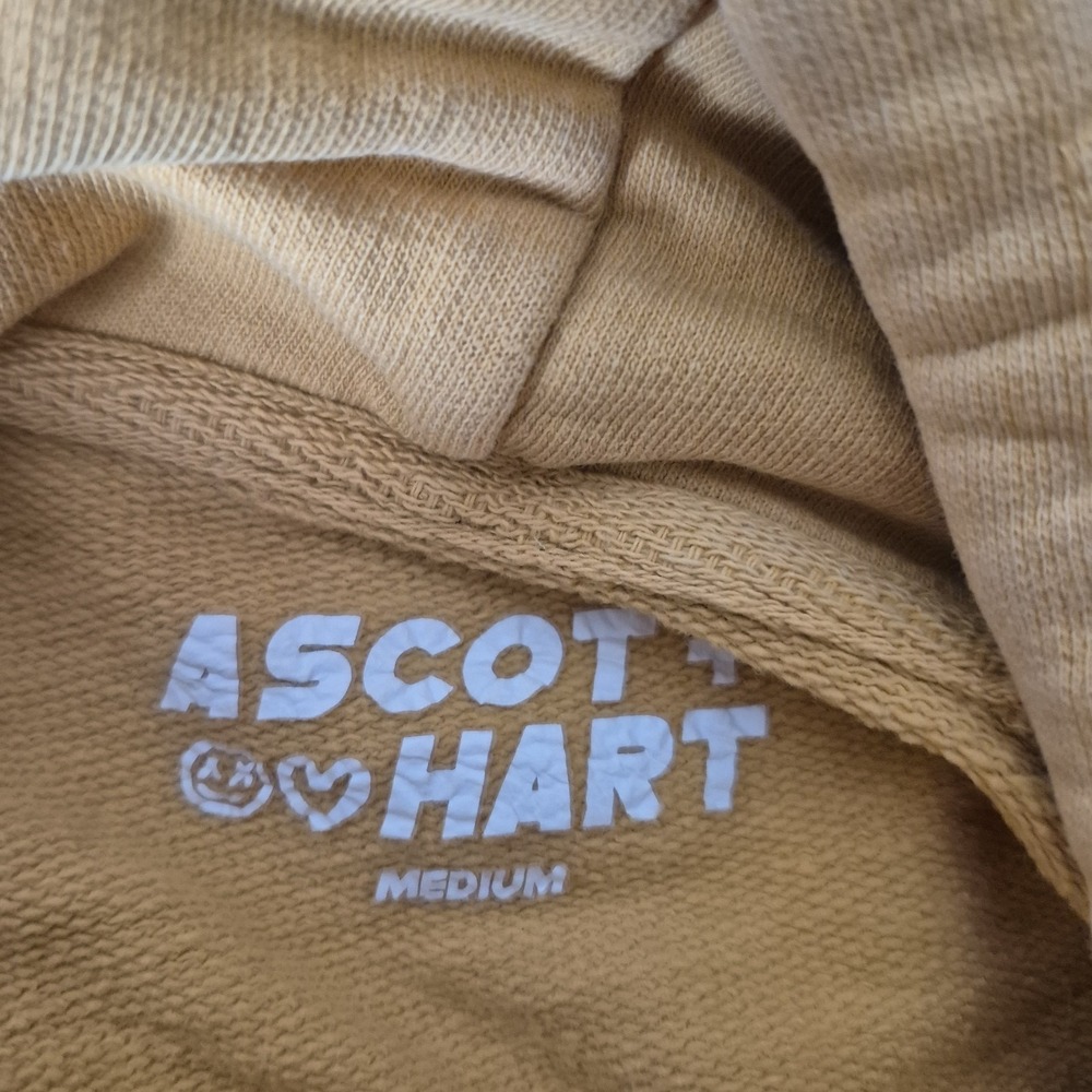 Ascot and Hart Hoodie Womens Medium Yellow Kangaroo Pockets Outdoor Hiking - Picture 4 of 7